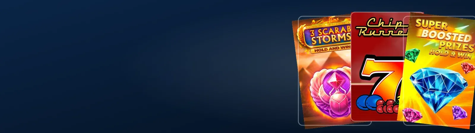 Baner SpinMama Casino – okładki automatów 3 Scarab Storms, Chip Runner i Super Boosted Prizes